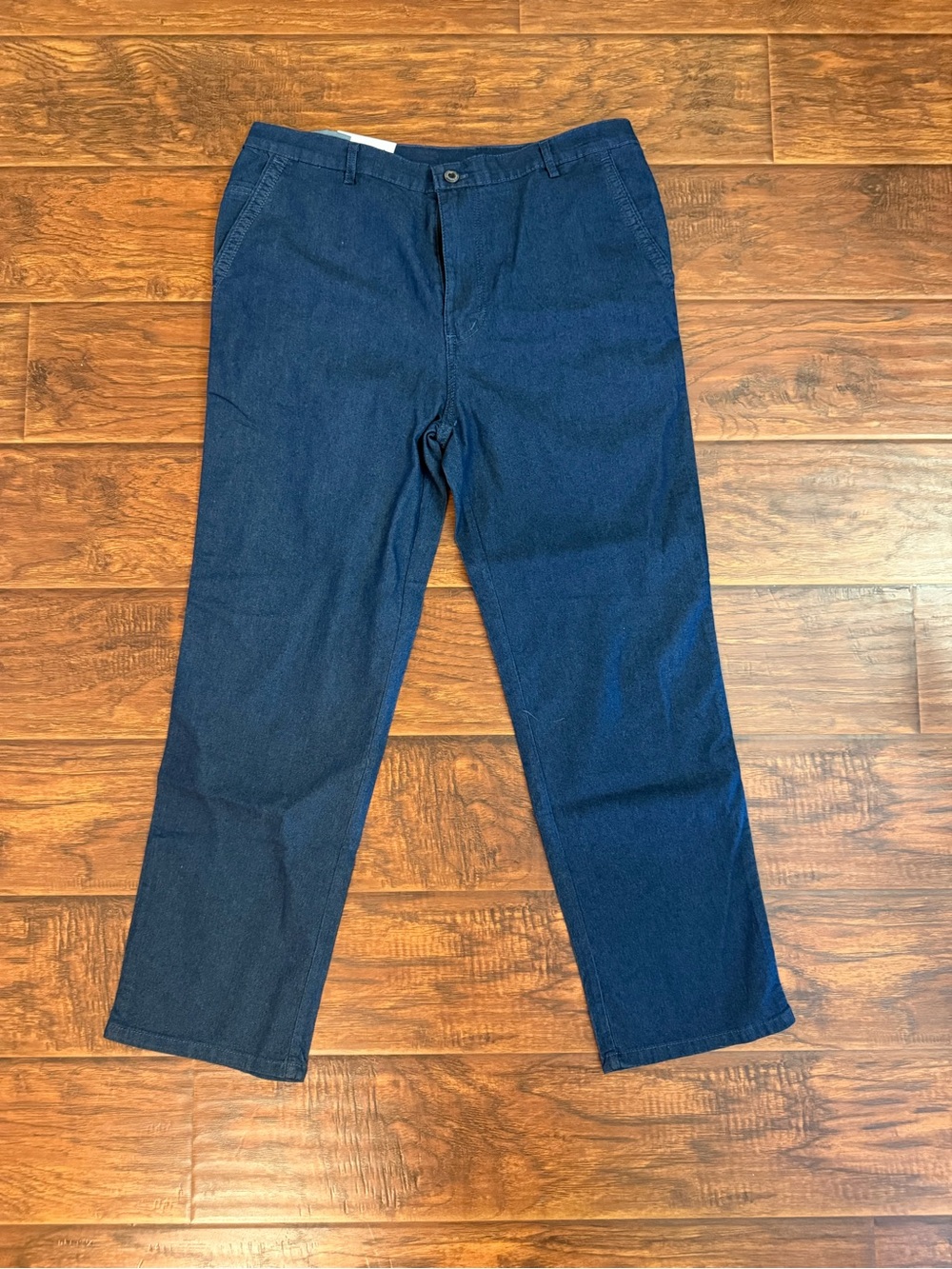 Men's Dark Navy Chino Pants - Classic Straight Fit